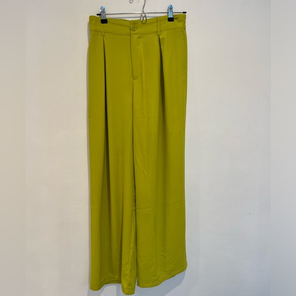 Haute Monde Women’s Green Wide Leg Pants Size Medium - Picture 2 of 8